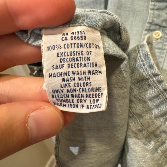 Ralph Lauren chambray denim color shirt - Size Medium - Picture 6 of 8